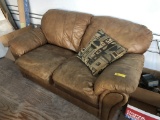 LEATHER CHAIR AND LOVESEAT