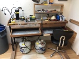 JEWELRY REPAIR STATION INCLUDING ALL TOOLS SHOWN AND CHAIR