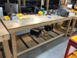 WOOD WORK TABLE 8' X 3' X 37