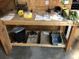 WOOD WORK TABLE 6' X 3' X 37