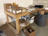 WOOD WORK TABLE 8' X 3' X 37