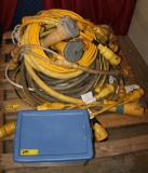 LARGE LOT OF MARINE POWER CABLES & PIGTAILS