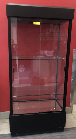 ROLLING LIGHTED GLASS DISPLAY CABINETS