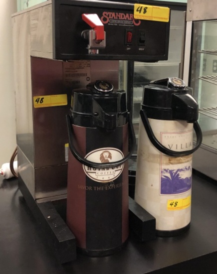 STANDARD COFFEE MACHINE CONTAINING TWO DISPENSERS