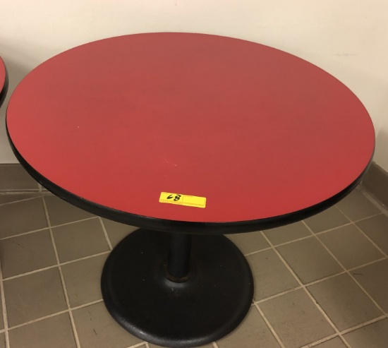 36" RED ROUND TABLES