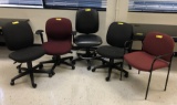 ASSORTED CHAIRS: ROLLING, ARM AND CLIENT CHAIRS