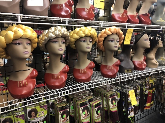HEAD MANNEQUINS (SOME WITH HEAD BANDS)