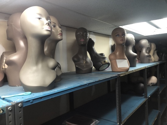 LOT CONSISTING OF HEAD MANNEQUINS (APPROX. 30+/- PCS.)