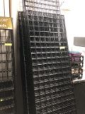 BLACK MESH PRODUCT DISPLAY PANELS IN WAREHOUSE AND NAIL POLISH DISPLAY RACK (APPROX. 35+/- PCS.)