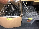 LOT CONSISTING OF (4) BINS OF HOOKS AND SHELF BRACKETS