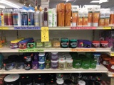 LOT CONSISTING OF MOISTURIZER SHAMPOOS, SMOOTHING LOTIONS, STYLING GELS AND OIL SPRAYS