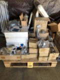 PALLET CONSISTING OF HIGH QUALITY HEAVY DUTY RIGGING HARDWARE, FLUSH MOUNT POLE HOLDERS,
