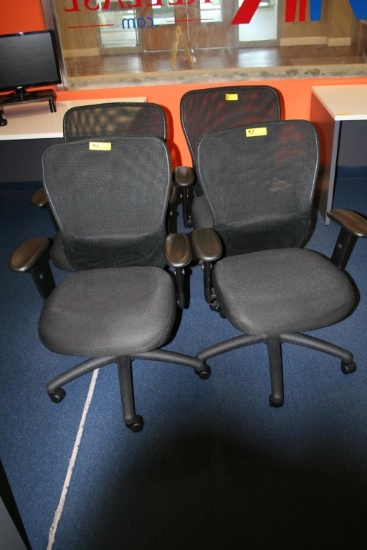 ADJUSTABLE CHAIRS WITH MESH BACK **HIGH BID/AMOUNT WILL BE MULTIPLED BY THE QUANTITY**