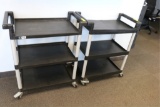TRINITY 3 SHELF PLASTIC ROLLING CARTS **HIGH BID/AMOUNT WILL BE MULTIPLED BY THE QUANTITY**