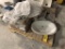 LOT CONSISTING OF SINK RACKS AND MISC. SINKS ON