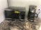 STAINLESS STEEL COFFEE MAKER AND MICROWAVE