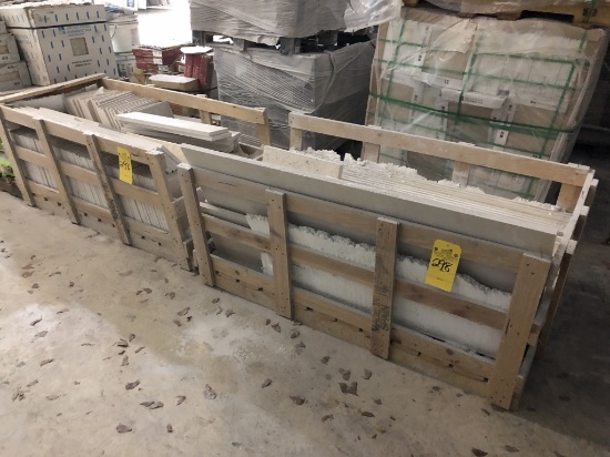 LOT CONSISTING OF TWO CRATES OF MARBLE WINDOW