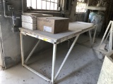 METAL FRAME WORK TABLE 9' LONG