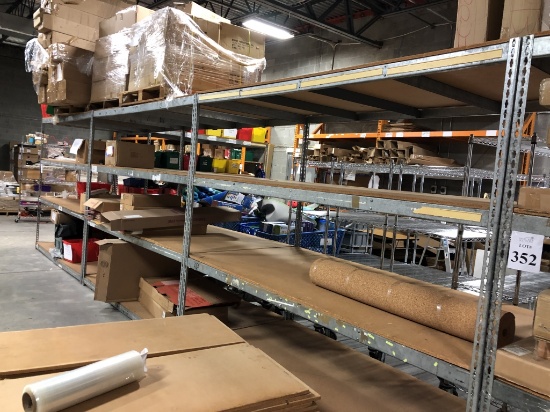 SECTIONS OF METAL SHELVING