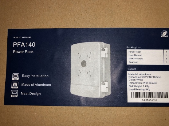 DAHUA / PUBLIC FITTINGS POWER PACK