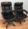 BLACK VINYL EXECUTIVE ROLLING OFFICE CHAIRS