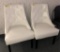 WHITE VINYL VINTAGE STYLE CLIENT CHAIRS
