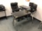 LOT CONSISTING OF: OFFICE SUITE CONSISTING OF: (2) L SHAPED GLASS TOP DESKS,