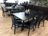 BLACK METAL FRAME CHAIRS WITH VINYL SEAT