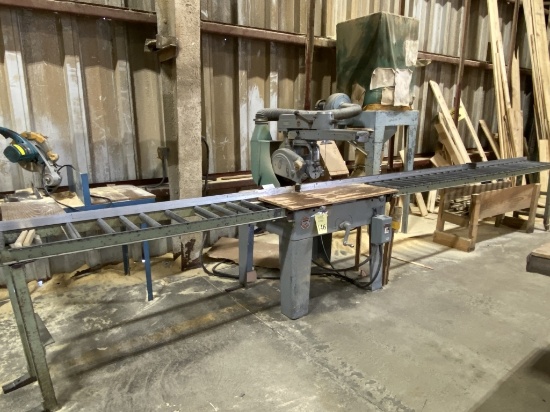 DELTA ROCKWELL RADIAL ARM SAW WITH 18.5' CONVEYOR