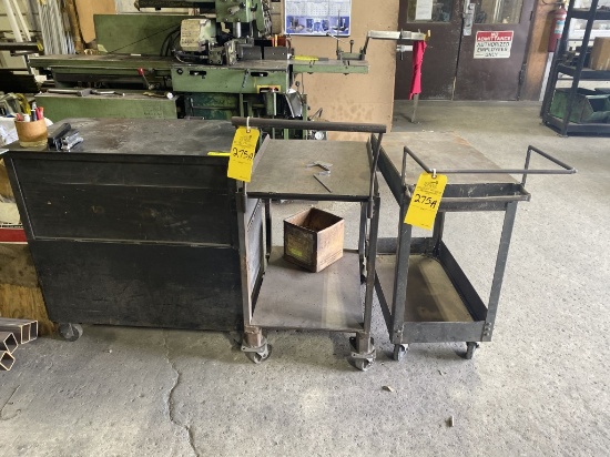 LOT CONSISTING OF (2) STEEL ROLLING WORK CART