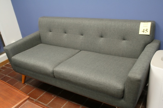 GRAY CLOTH SOFA AND CHAIR