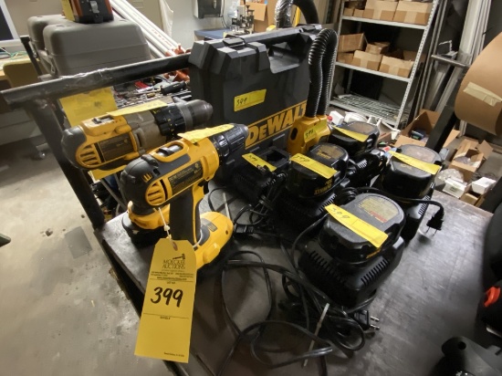 LOT CONSISTING OF (2) DEWALT CORDLESS DRILLS 18V,