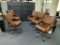BROWN LEATHER ADJUSTABLE EXECUTIVE CHAIRS