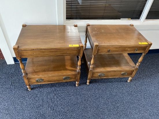 VINTAGE WOOD SIDE TABLES