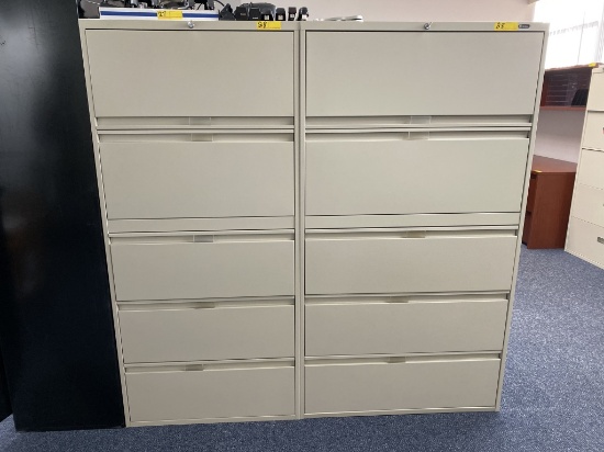 5-DRAWER LATERAL FILES (4 HAVE KEYS)