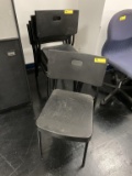 BLACK STACKING CHAIRS