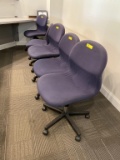 PURPLE ROLLING CHAIRS