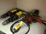 ASSORTED CORDED DRILLS: DEWALT, MILWAUKEE, BOSCH