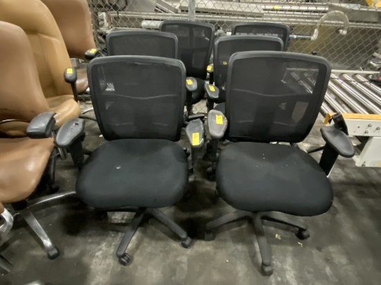MESH BACK ROLLING ARMCHAIRS