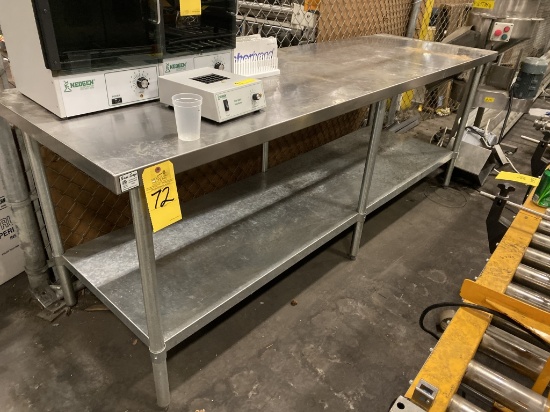 STAINLESS STEEL PREP TABLE
