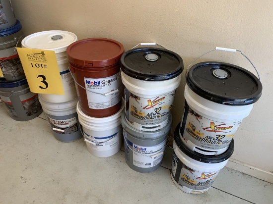 5 GALLON BUCKETS OF ASSORTED OILS