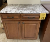 2 DOOR / 2 DRAWER CABINET WITH NATURAL STONE TOP