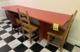 9' BREAKROOM TABLE WITH (3) CHAIRS