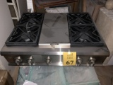 GE MONOGRAM FOUR BURNER GAS COOKTOP WITH GRILL