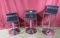 LOT CONSISTING OF (3) CHROME AND BLACK BAR STOOLS