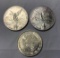 LOT CONSISTING OF (3) MEXICAN SILVER COINS