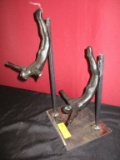 DUAL DIVERS SCULPTURE IN METAL