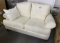 WHITE FABRIC LOVESEAT