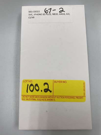 NEW IPHONE 6S PLUS, NB30, 64GB, GD, CI/AR, SVC