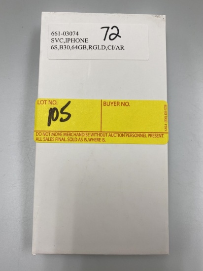 NEW IPHONE 6S, B30, 64GB, ROSE GOLD, CI/AR, SVC